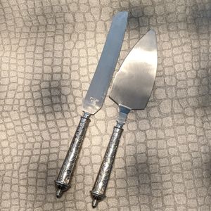 Cake knife and server set